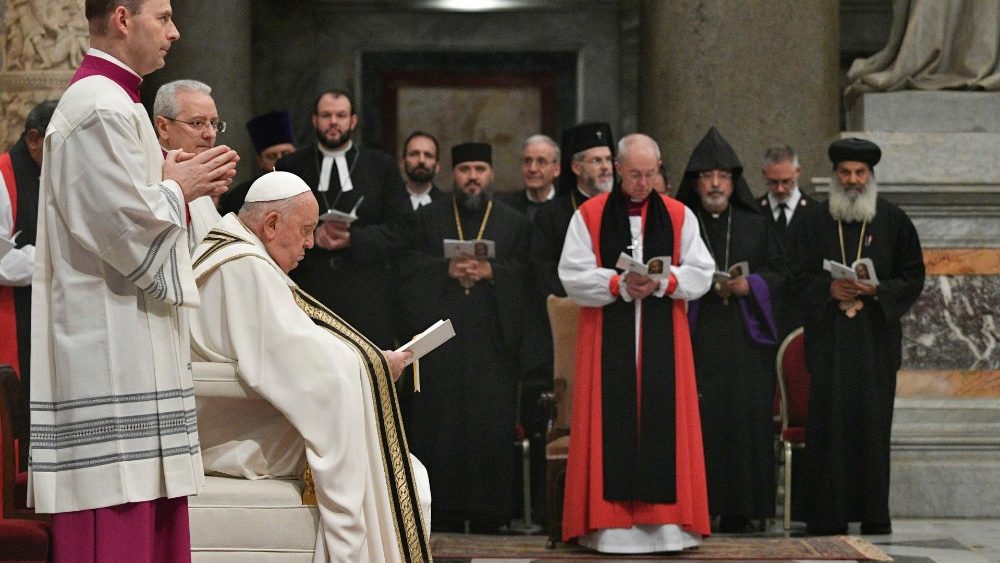 Малітва нешпараў у базіліцы святога Паўла за Мурамі