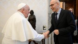 Papst Franziskus und Volker Türk, UN-Hochkommissar für Menschenrechte