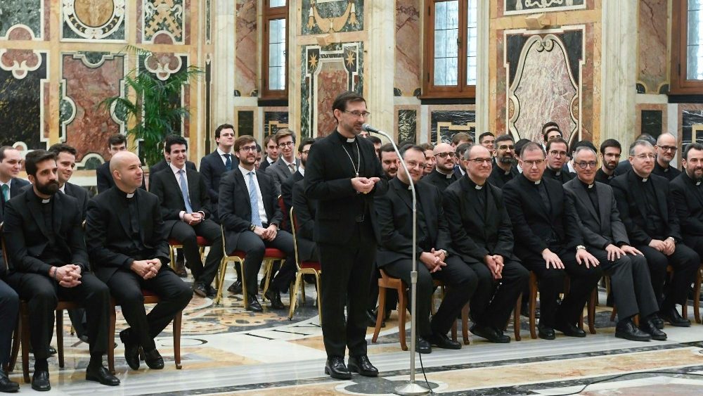 Францішак на аўдыенцыі з дэлегацыяй мадрыдскай семінарыі