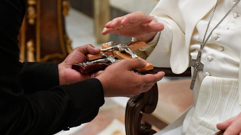 Падчас аўдыенцыі для ўдзельнікам ватыканскага курса для спаведнікоў 