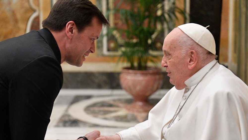 Падчас аўдыенцыі для ўдзельнікам ватыканскага курса для спаведнікоў 