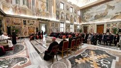Pope Francis addresses members of the Dicastery for Evangelization 