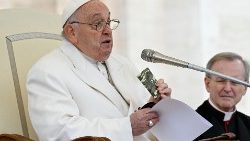 Папа Францішак падчас агульнай аўдыенцыі ў Ватыкане