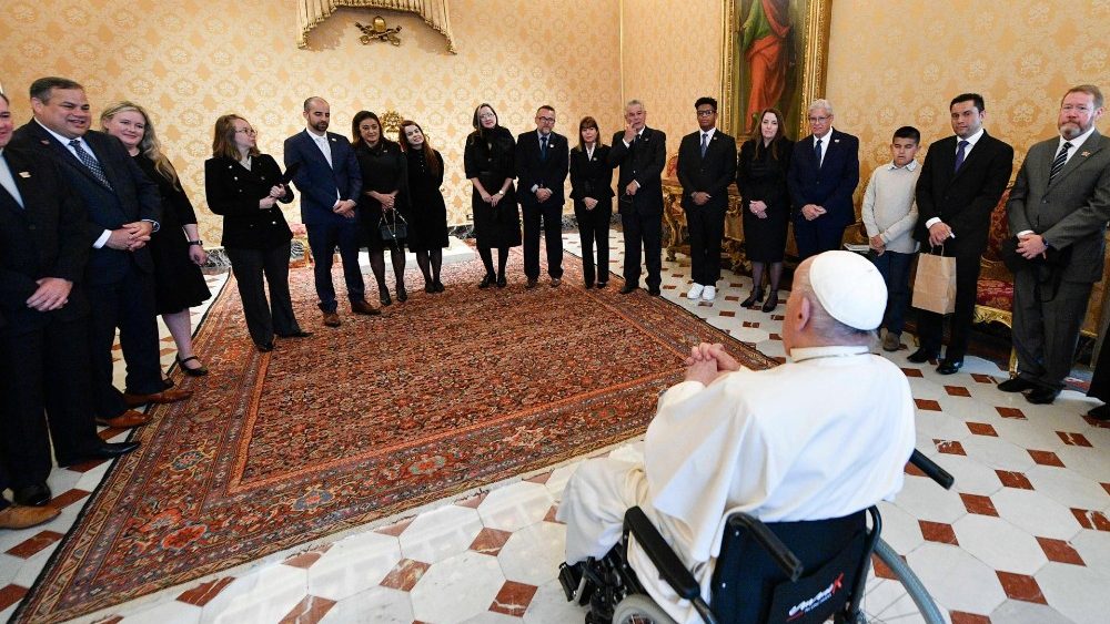 Papa recebe delegação "Associação Cristã de Moços" do Rio Grande do Sul