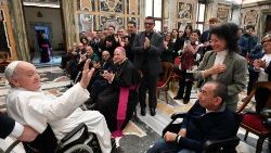 Popiežiaus audiencija Sirakūzų šv. Angelės Merici labdaros fondo nariams 2024 m. balandžio 6 d.