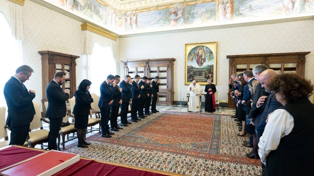 Papa Francisco em audiência com o grupo "Ciudades Patrimonio de la Humanidad"