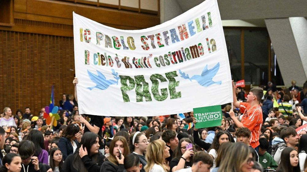 Сустрэча Папы з вучнямі і настаўнікамі італьянскай сеткі Школы міру