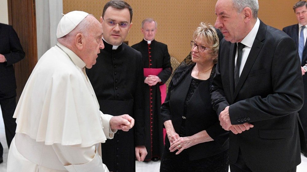 O Pontífice recebeu o presidente Tamas Sulyok na manhã desta quinta (25)