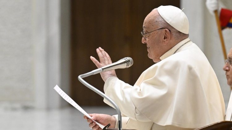 Papst Franziskus bei der Generalaudienz an diesem Mittwoch in der Audienzhalle
