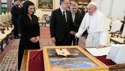Pope Francis meets with President Bajram Begaj of Albania