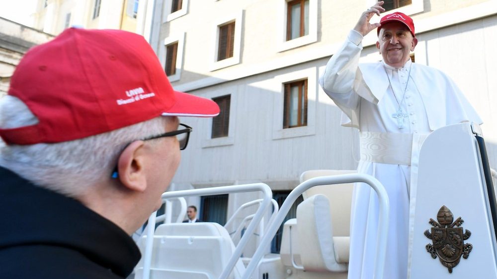 O encontro de Francisco com as crianças do diocese de Gênova, no Vaticano