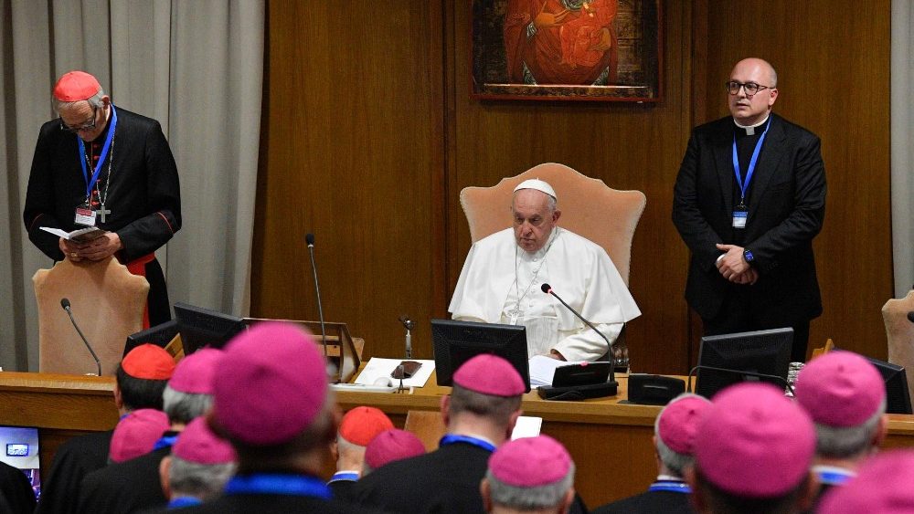 Падчас сустрэчы Францішка з італьянскім епіскапатам