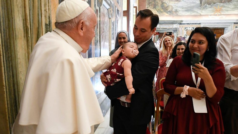 Падчас аўдыенцыі для ўдзельнікаў Міжнароднага кангрэса душпастырства моладзі