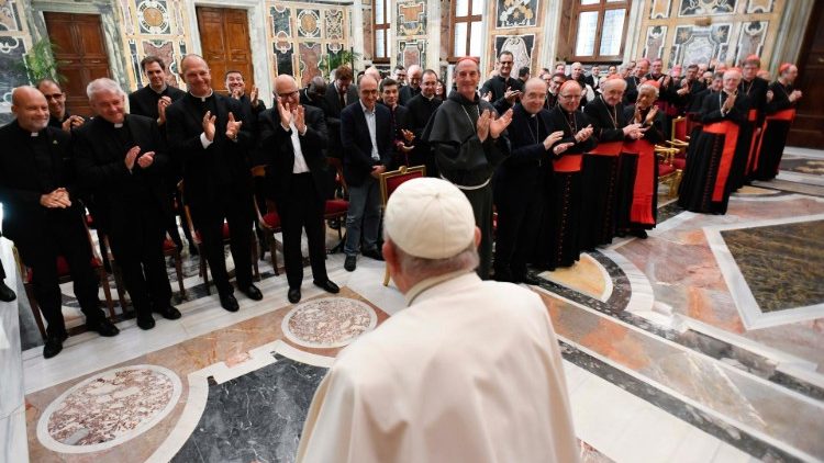 The Pope with participants in the plenary assembly