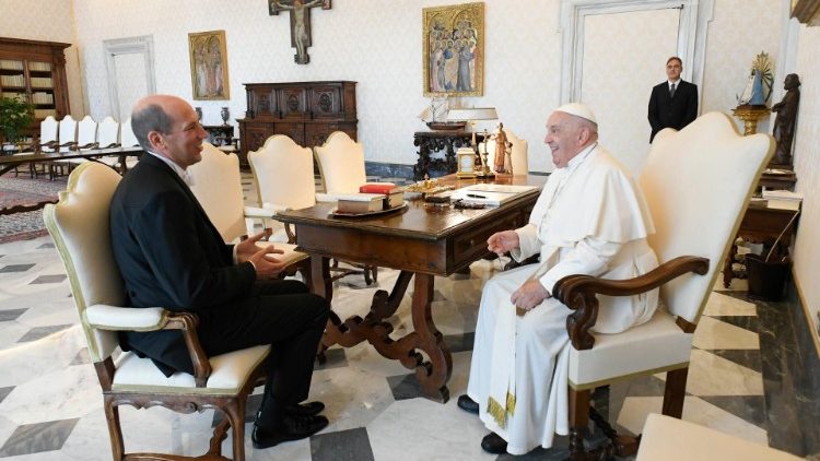 Францішак з новым паслом Славацкай Рэспублікі Юраем Прыпутэнам