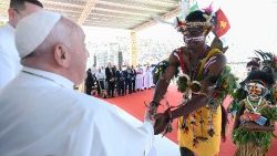 Påven i Papua Nya Guinea spetember 2024