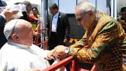 Цырымонія развітання Францішка з Усходнім Тыморам