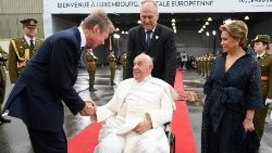 Pope Francis departs from Luxembourg