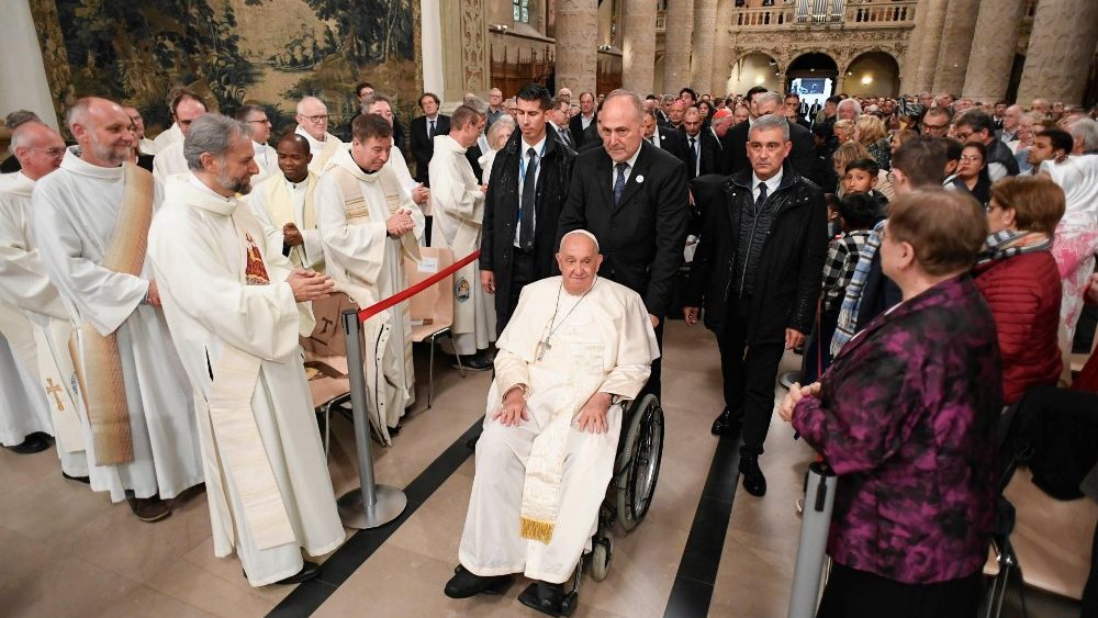 Сустрэча Папы з каталіцкай супольнасцю Люксембурга