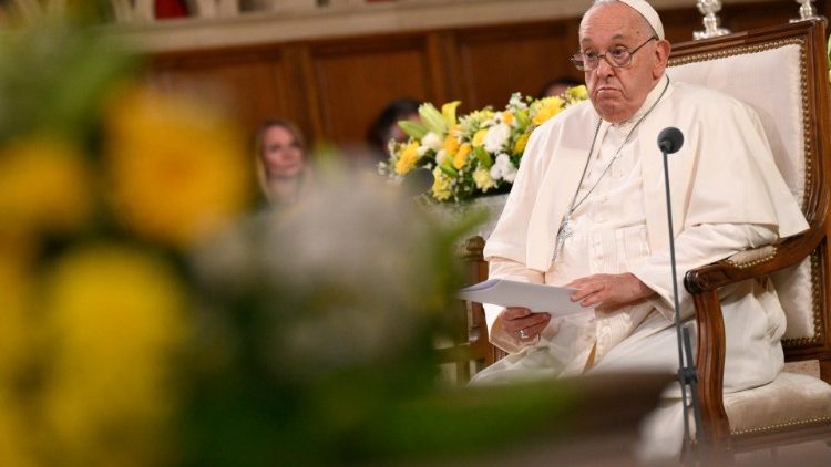 Meeting with the Catholic community in Luxembourg's Cathedral