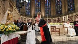 Papa Franciisc, la întâlnirea cu comunitatea catolică din Luxemburg în catedrala Notre-Dame