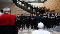 Papež na Katolické univerzitě v Lovani