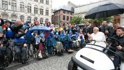 2024.09.27 Viaggio Apostolico in Belgio - Incontro con i docenti universitari nella Katholieke Universiteit Leuven