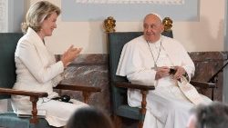 Papież z Królową Matyldą