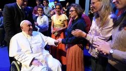 2024.09.28 Viaggio Apostolico in Belgio - Incontro con gli studenti universitari nella UniversitÃ© Catholique de Louvain