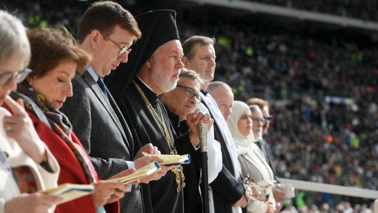 Gebetsmoment in Belgien bei der Papstreise nach Brüssel