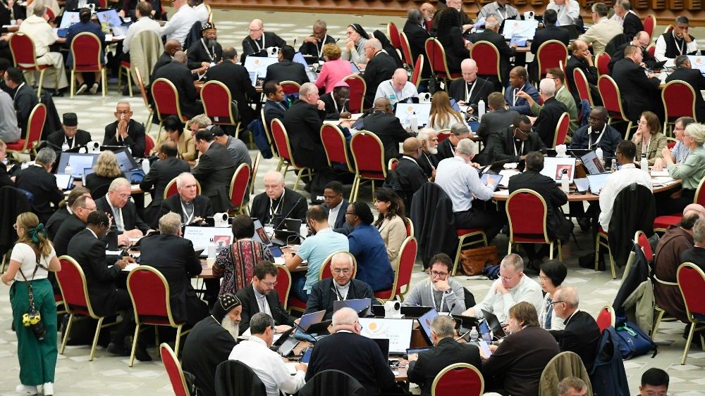 Biskopssynoden indelad i grupper