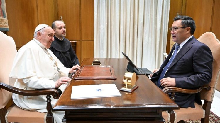 Prezydent Kirgistanu Sadyr Zhaparov u Ojca Świętego