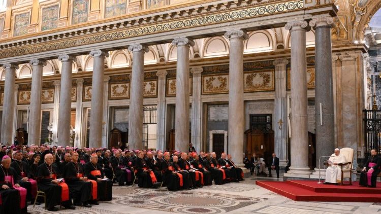 Pope Francis leads rosary for peace in Santa Maria Maggiore