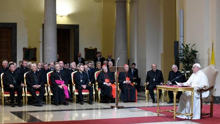 Visita del Papa a la Pontificia Universidad Gregoriana, martes 5 de noviembre de 2024. (Vatican Media)
