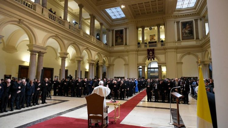 Pope Francis at the Gregorian University