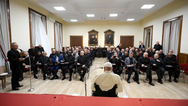 Visita del Santo Padre a la Pontificia Universidad Gregoriana, martes 5 de noviembre de 2024. (Vatican Media)