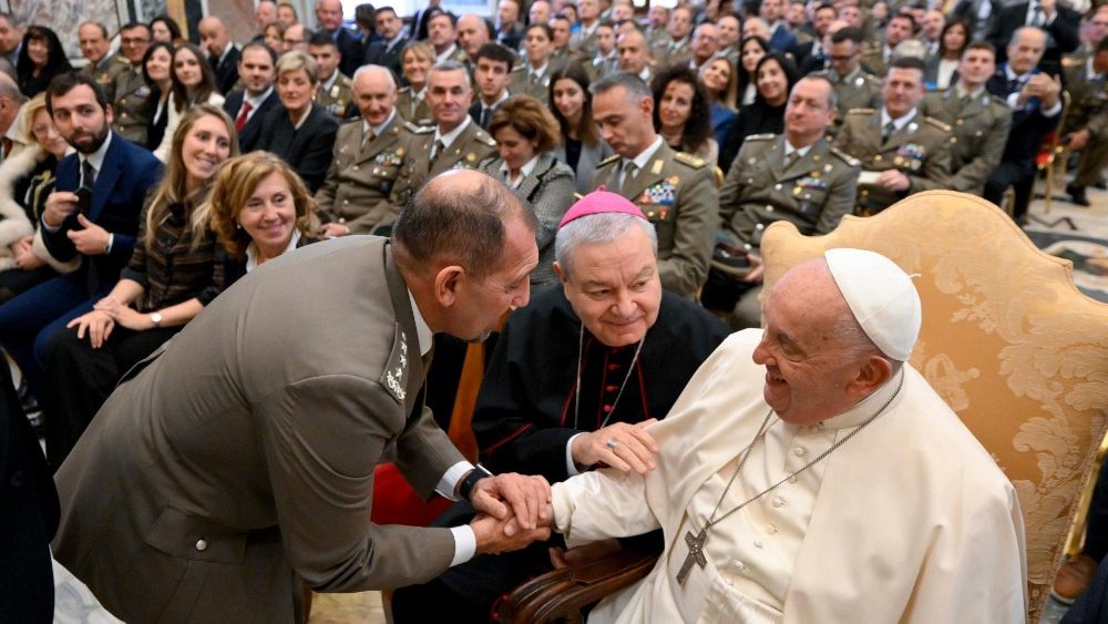 A audiência foi na Sala Clementina, no Vaticano