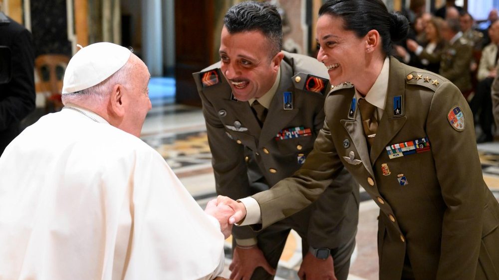 A audiência foi na Sala Clementina, no Vaticano
