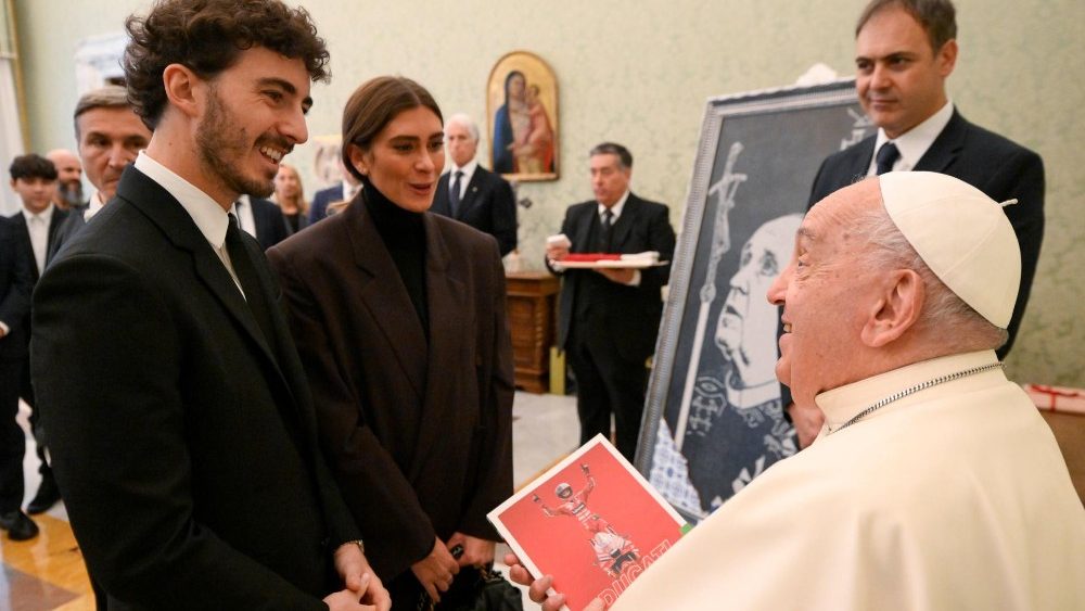 Падчас аўдыенцыі для прадстаўнікоў Італьянскай матацыклетнай федэрацыі