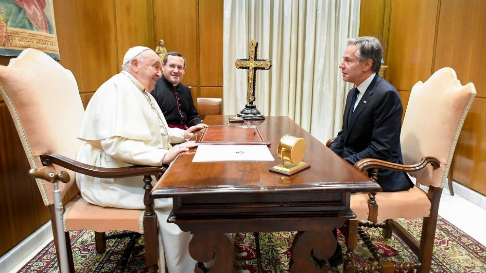 Падчас візіту Дзяржсакратара ЗША Энтані Блінкена ў Ватыкан 