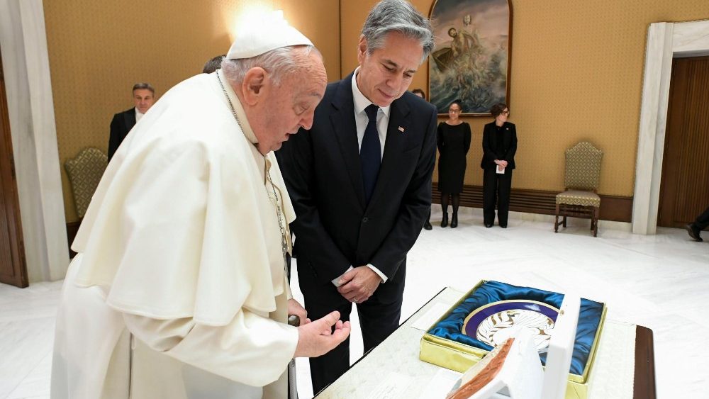 Падчас візіту Дзяржсакратара ЗША Энтані Блінкена ў Ватыкан 