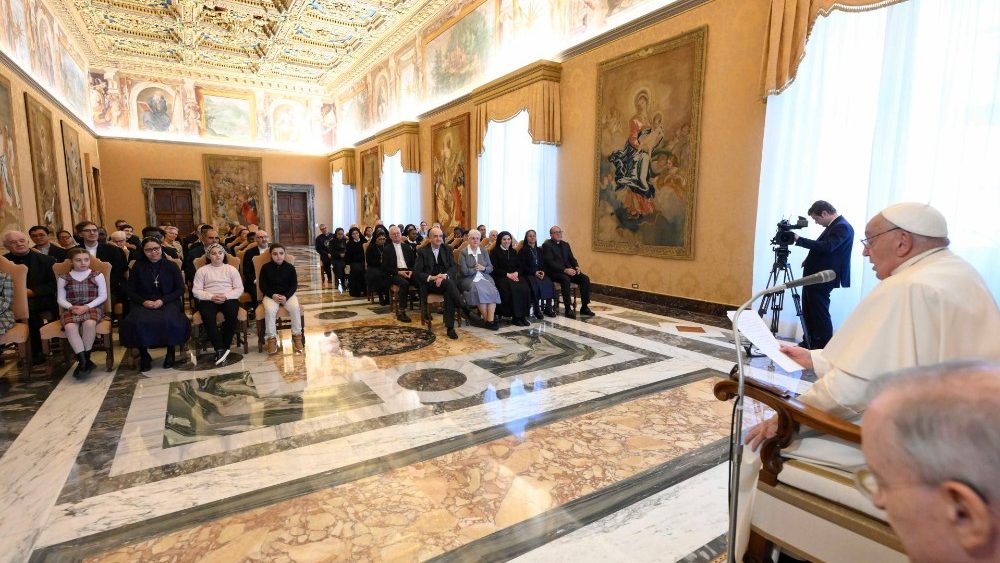 Аўдыенцыя для членаў Каласанскай сям'і