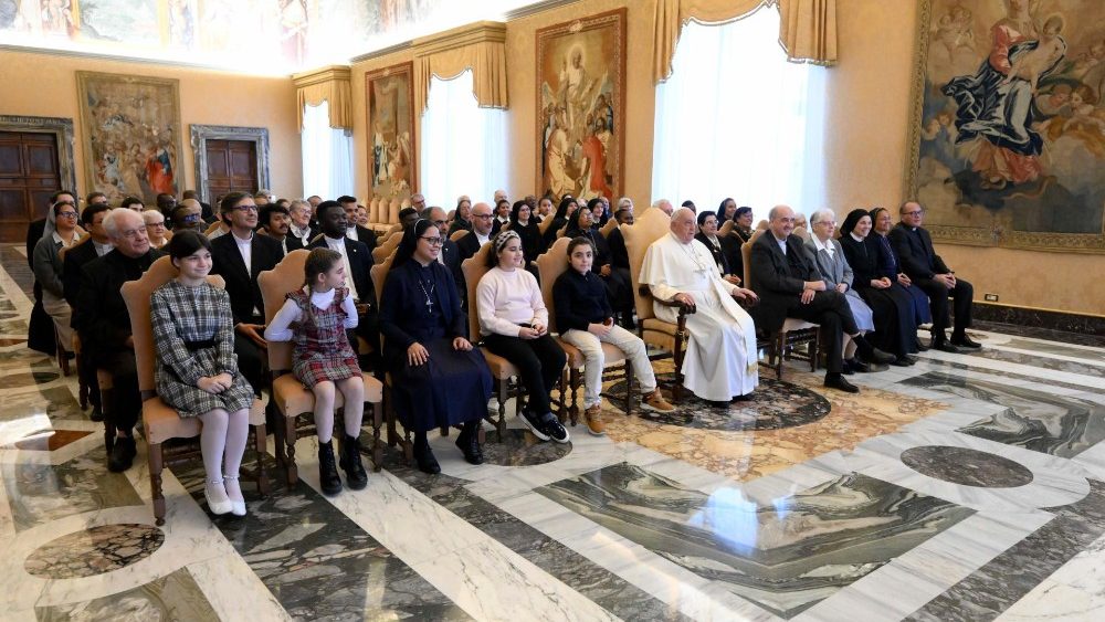 Аўдыенцыя для членаў Каласанскай сям'і