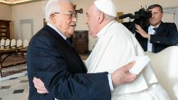 Pope Francis with President Abbas