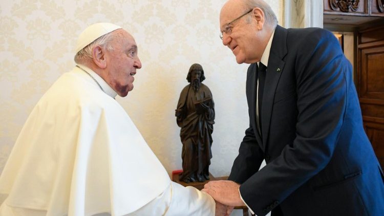 Papst Franziskus und Najib Mikati