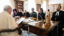 Дэлегацыя Сусветнай метадысцкай рады ў Папы Францішка. 16.12.2024