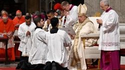 Snímka zo sv. omše pri otvorení Svätého roka 2025 (24. dec. 2024)