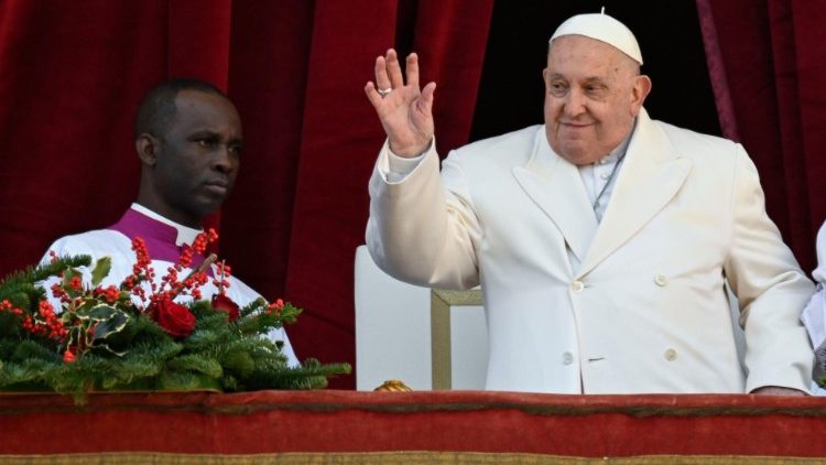 Franziskus bei seinem letzten Weihnachtssegen Urbi et Orbi