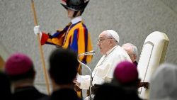 教皇フランシスコ　2025年1月8日の一般謁見　バチカン・パウロ6世ホール