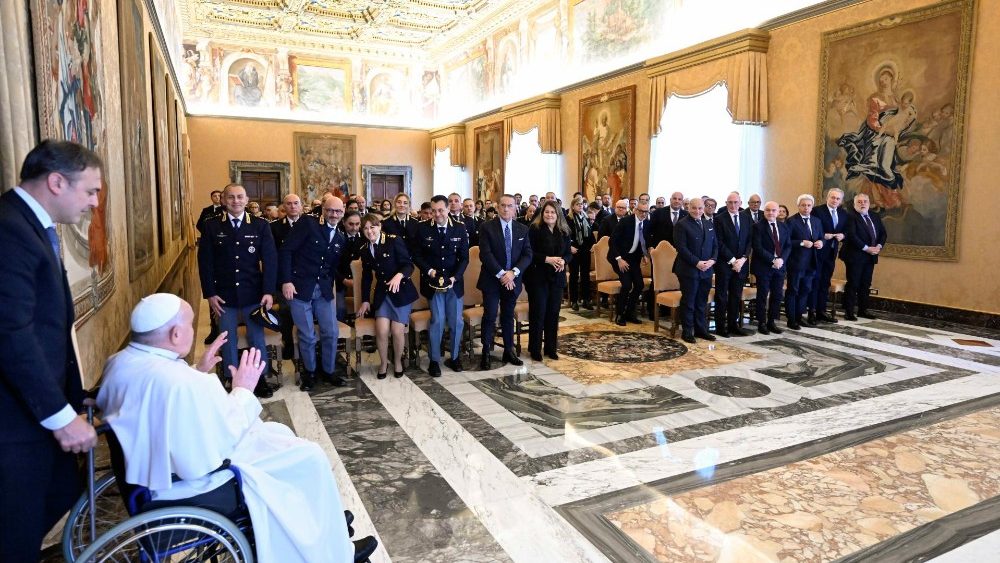 Audiência do Papa aos dirigentes e funcionários da Inspetoria de Segurança Pública do Vaticano (Vatican Media)